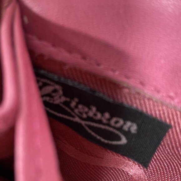 Brighton Pink Croc-Embossed Mini Crossbody – Heart Clasp, Signature Lining - Picture 8 of 8